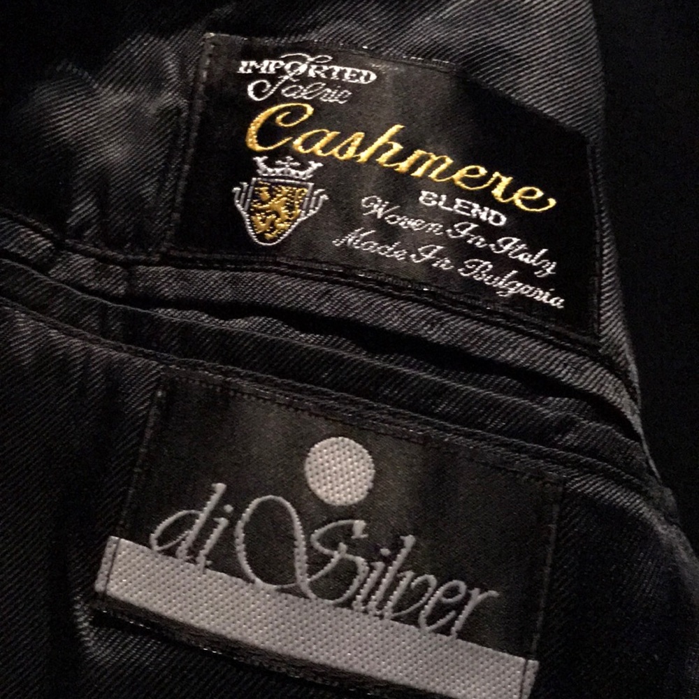 Men’s cashmere blend black coat